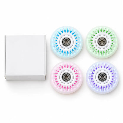 Qué incluye: 4 ruedas LED