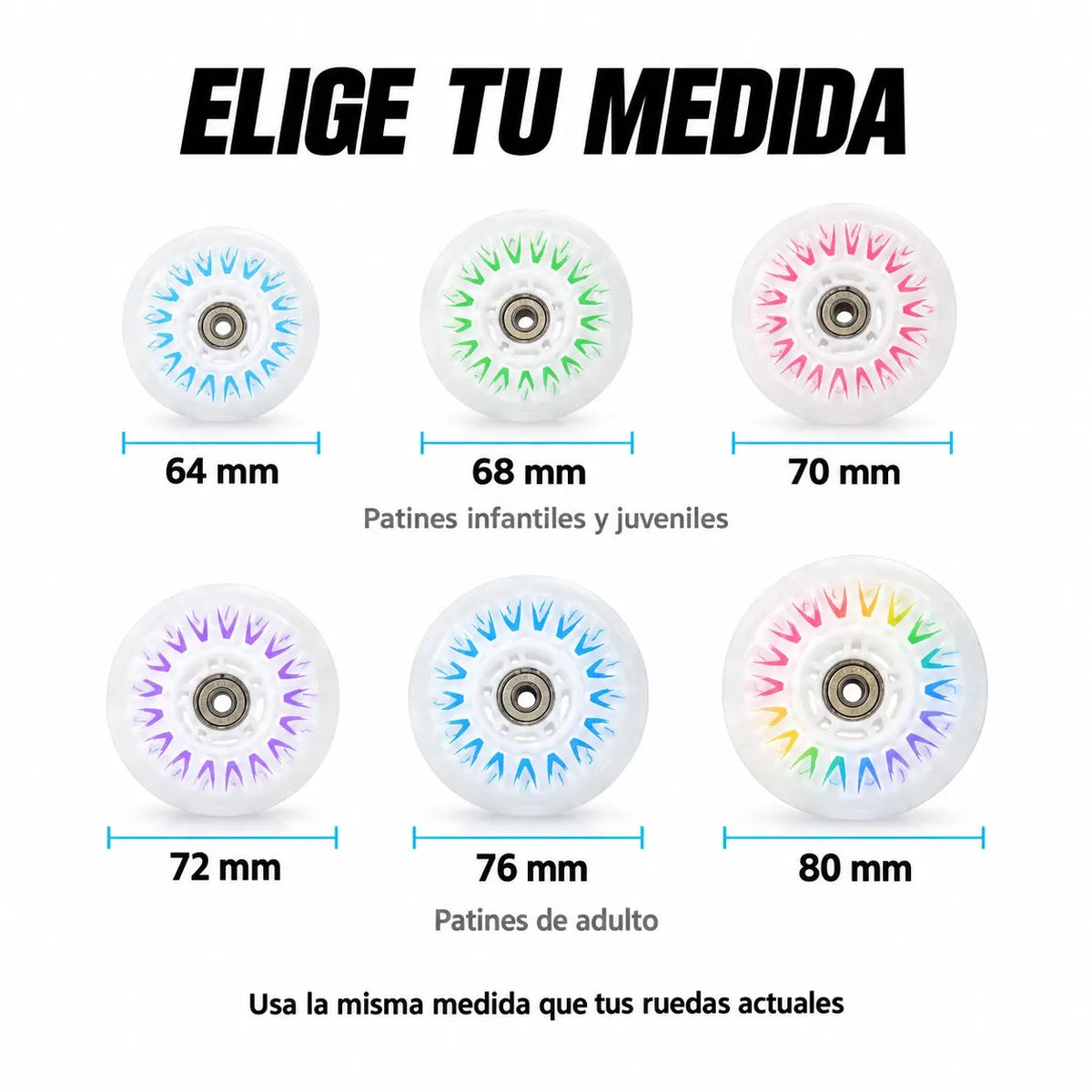 Guía de medidas 64 a 80 mm